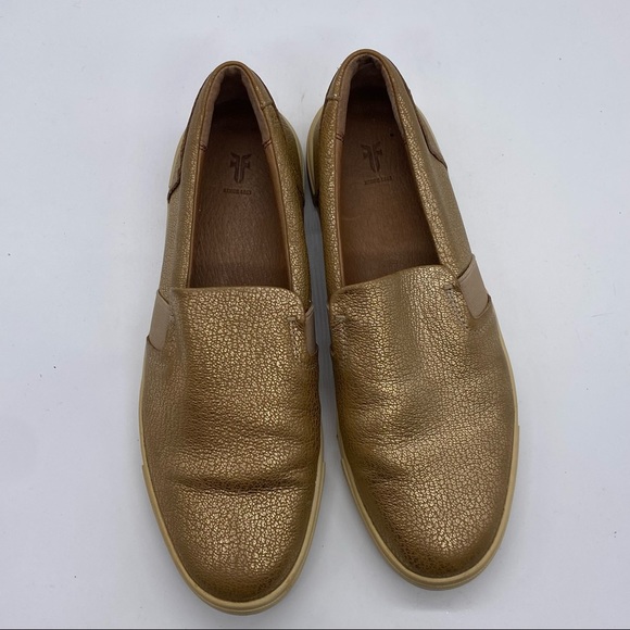 Frye Ivy Metallic Gold Slip on Sneakers 8.5 - Picture 1 of 9